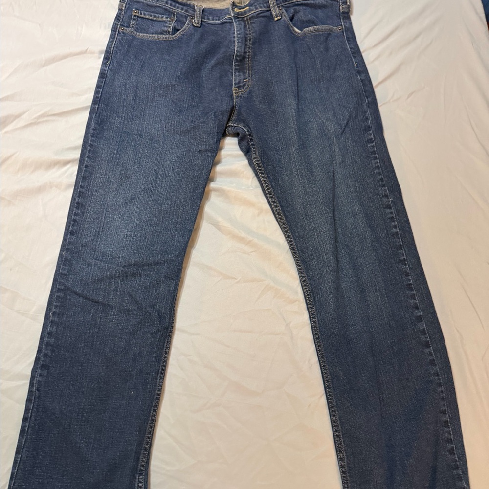 Signature by Levi Strauss Men's Slim Straight Blue Jeans
